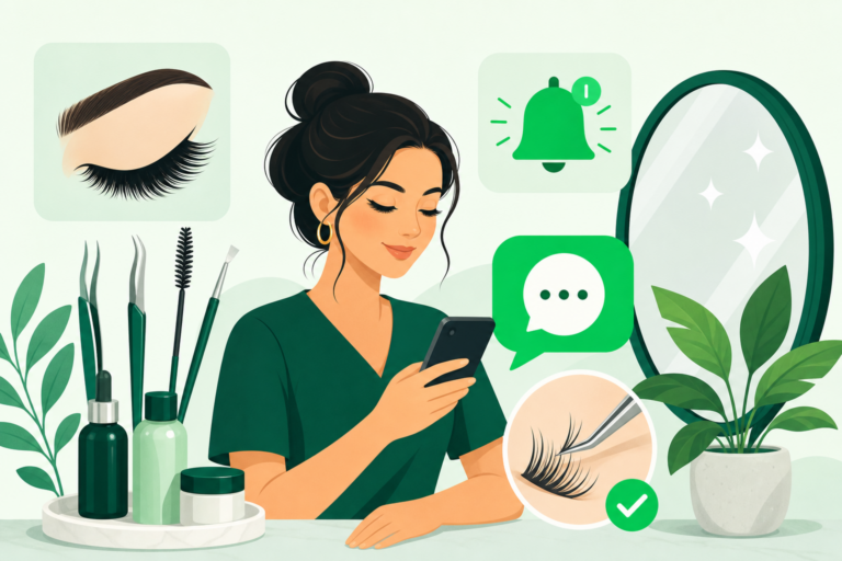 Captar clientas de extensiones de pestañas y cejas