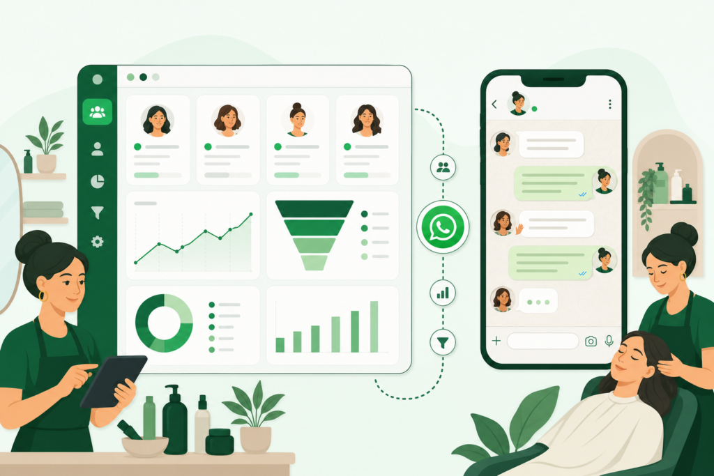 CRM con WhatsApp integrado para centros de estética